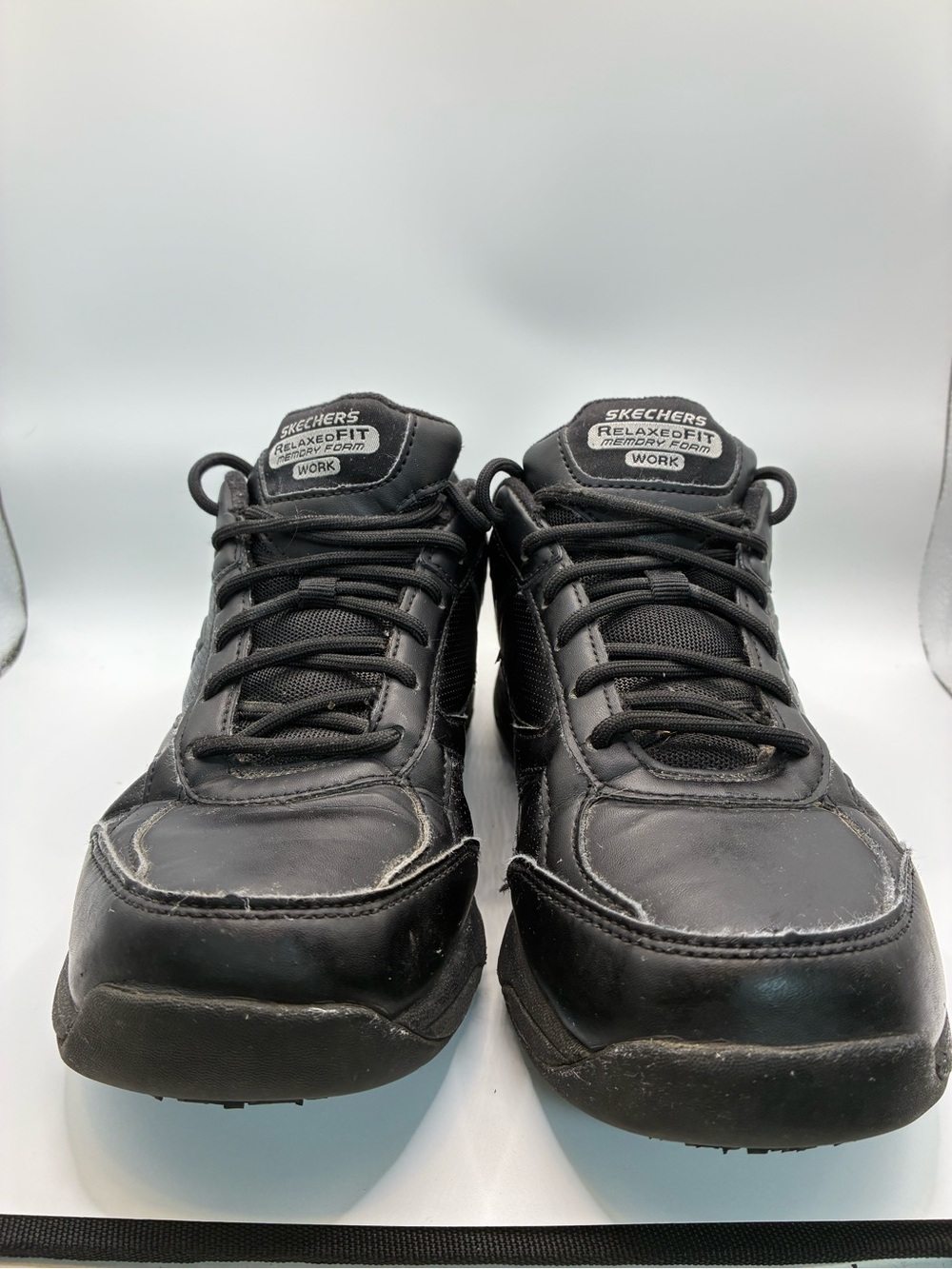 Skechers Black Men's Relaxed Fit Athletic Work Sneakers